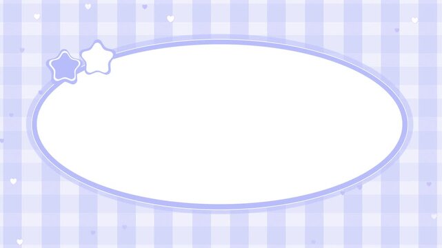 Aesthetic Cute Sweet Pastel Purple Plaid Checkers Line Wallpaper With Star And Heart Cute Video Background
