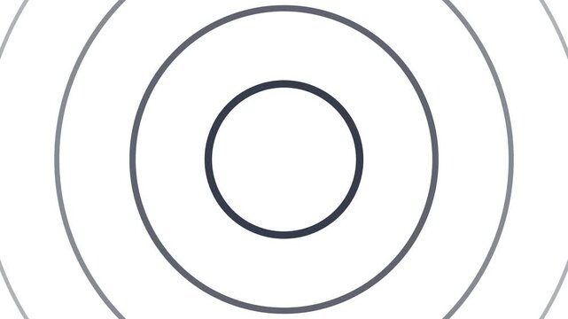 Minimalist Expanding Thin Lines Concentric Circle Rings Background