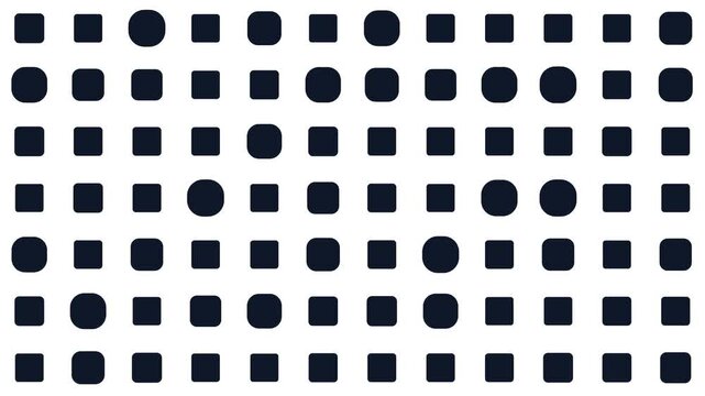 Motion Graphics Background Morphing Rounded Square Grid Seamless Looping Animation