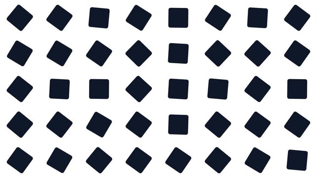 Minimalist Geometric Motion Rotating Square Grid Rounded Corner Pattern