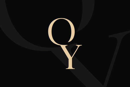 OY or YO letter logo icon design. Classic style luxury initials monogram.