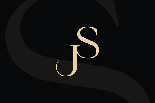 SJ or JS letter logo icon design. Classic style luxury initials monogram.