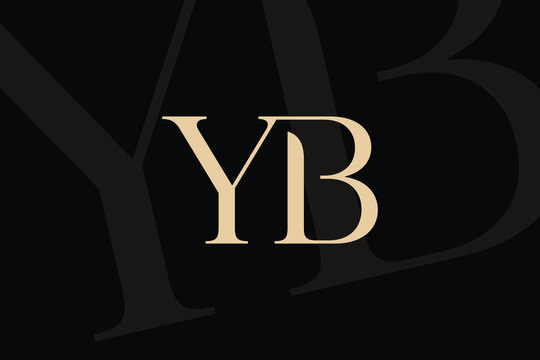 YB or BY letter logo icon design. Classic style luxury initials monogram.