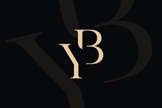 YB or BY letter logo icon design. Classic style luxury initials monogram.
