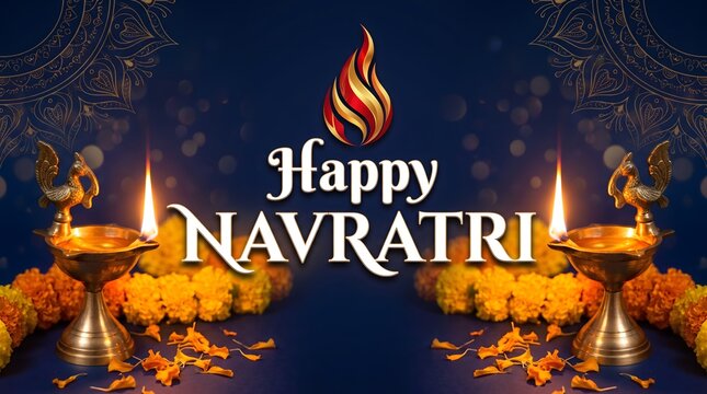 Celebrating the divine feminine a vibrant and joyous navratri festival honoring goddess durga and her nine forms with devotion