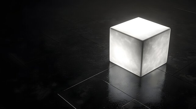 3d render of quantum encryption cube representing enterprise information security...