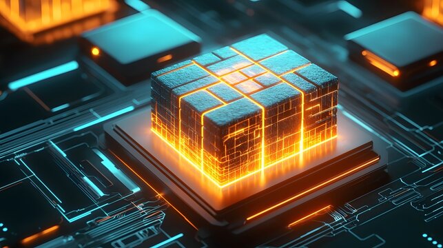 3d render of glowing firewall representing proactive digital threat prevention...