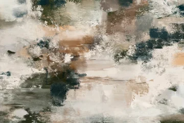 Textured contemporary modern abstract painting with layered brushwork in neutral tones © CHREMOS