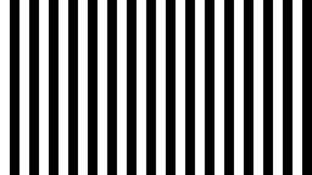 Fast vertical black and white stripes move right in a seamless optokinetic loop. Energetic stimulus for vestibular rehabilitation, eye tracking, neurology, and medical education.

