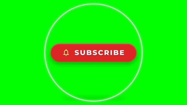 Minimalist Subscribe Button With Animated Ring For Video Engagement