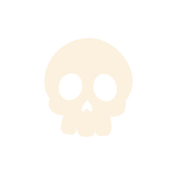 Cute Halloween Spooky color Icon &ndash; Skull