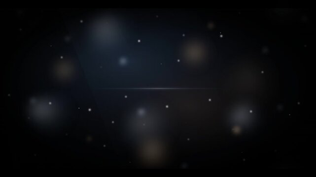 Cinematic Falling Snow and Dust Particles Loop with Soft Bokeh, Volumetric Beams, Anamorphic Lens Flare, and Dark Atmospheric Overlay