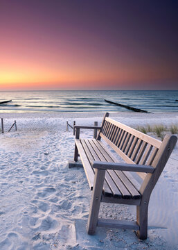 summer sunset at the beach