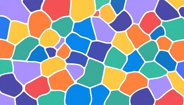 Abstract colorful voronoi diagram pattern with cellular organic shapes colorful background abstract texture mesh design polygon network geometric structure mosaic style vibrant illustration
