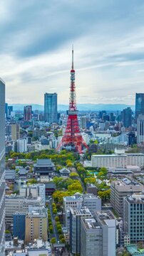 Time lapse of Tokyo city in Autumn, Japan.