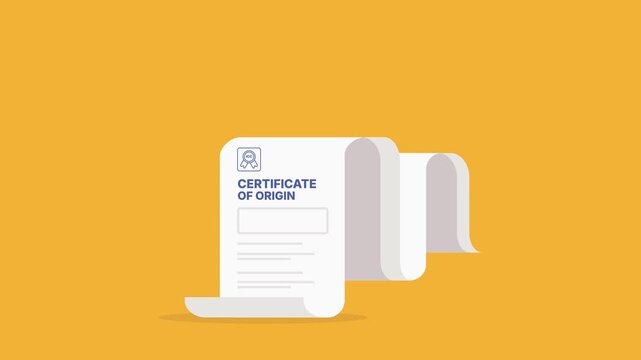 Certificate of Origin Trade Document