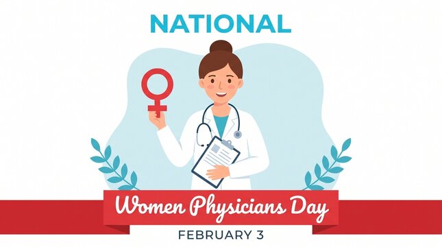 Women physician holding clipboard on women physicians day