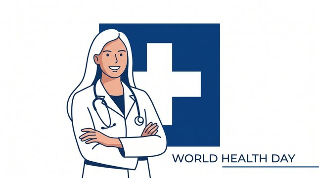 Doctor celebrating world health day with crossed arms