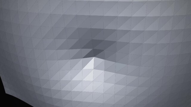 Light grey low poly mesh deformation abstract background video
