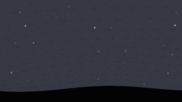 Dark low poly surface with floating white particles background video
