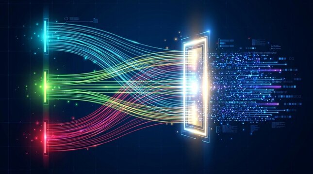 Swift and Enhanced Data Transmission Through Digital Gateway with Glowing High Speed Fiber Optics