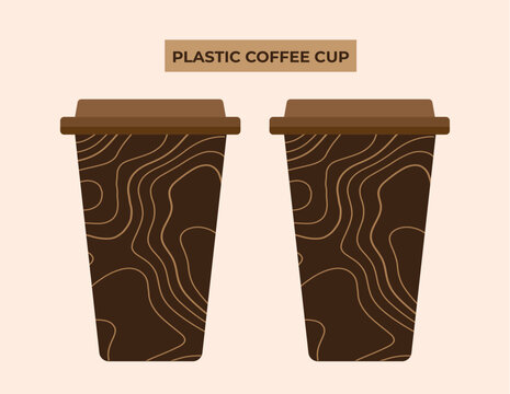 plastic coffee cup illustration