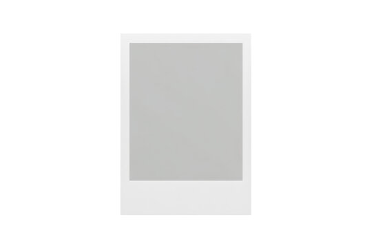 Gray centered photo frame with soft white border