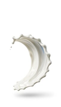Splash Milk Curl Portrait Concept Illustration