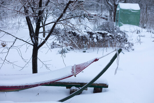private plot in winter