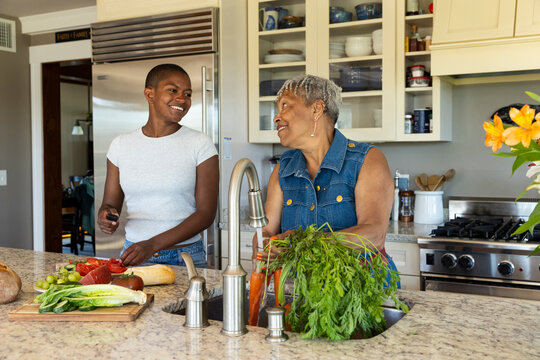 African American Family together portrait   bonding