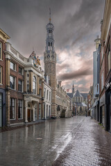 Obraz premium The Great Church of St. Lawrence, also called the Great Church of Alkmaar (Dutch: Grote Sint-Laurenskerk), is a late 15th-century Gothic church located in the city of Alkmaar, in the Netherlands.