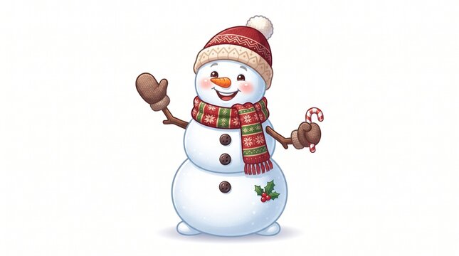 snowman isolated on white background