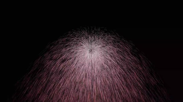 Abstract Pink Particle Fountain Burst Motion Overlay Loop