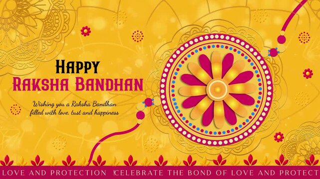 Happy Raksha Bandhan , Traditional Rakhi Wishes Animated HD Greeting Video