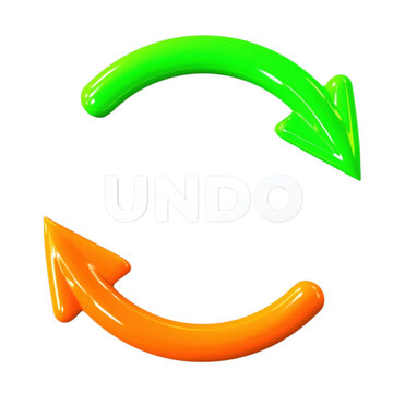 Green and orange arrows in circular motion isolated on transparent background png element