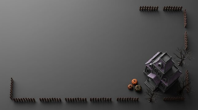 Small toy car and red button on a dark grey background with copy space