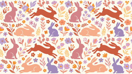 Obraz premium Celebrating the mid autumn festival with joyful rabbits a vibrant and colorful depiction of lunar harmony and traditional festivities
