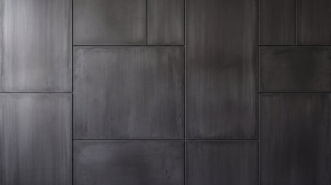 Dark Brushed Metal Wall Panels Industrial Background