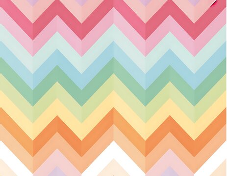 Pastel chevron pattern with zig zag lines in soft colors