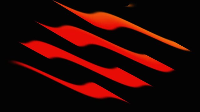 Red claw scratch marks glowing on black background, abstract glowing energy lines