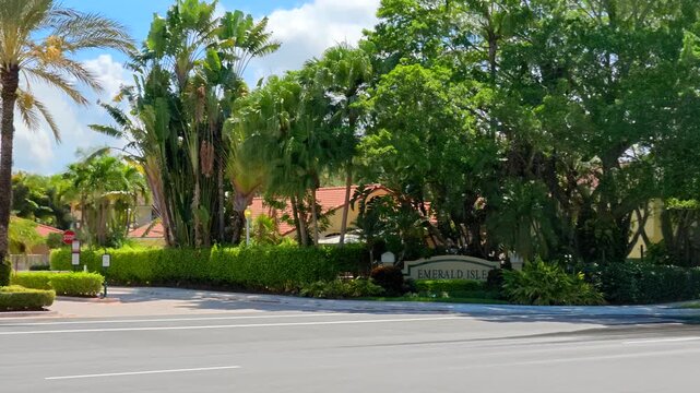 Emerald Isle residential neighborhood in Weston Florida