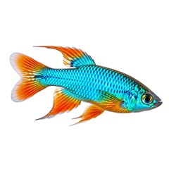 Fototapeta premium Colorful tropical fish swimming with vibrant fins