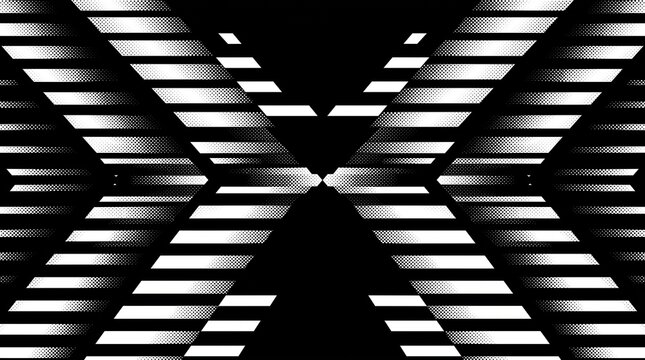 Bold geometric chevron pattern with horizontal segments