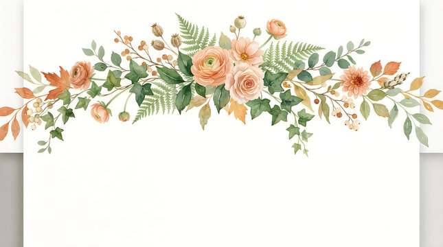 Beautiful elegant floral background perfect for weddings events parties and all special celebrations in peach and green tones