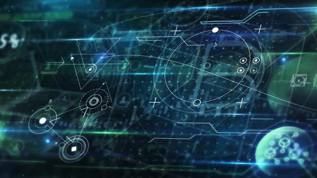 Animated space of cryptocurrency and digital art