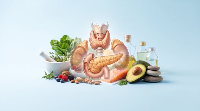 Hormone Balance and Endocrine Health Concept