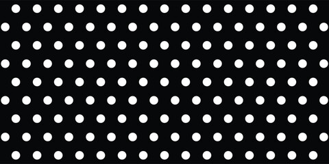 Abstract white polka dot grid seamless pattern background on black © shebelcot