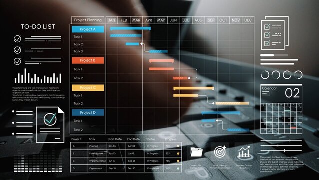 Detailed Project Planning with Gantt Chart Visualization and To-Do List on Keyboard Background for Efficient Management and Scheduling Tasks. Entropy.