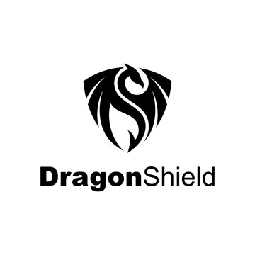 Dragon Shield Logo Design Template