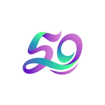 Number 50 Modern Logo Design Template